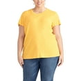 thumbnail image 1 of Rachel Roy Womens Plus Crewneck Short Sleeve T-Shirt, 1 of 2