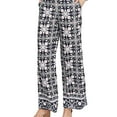 thumbnail image 1 of Rachel Roy Womens Printed Casual Wide Leg Pants, Black, 0, 1 of 1