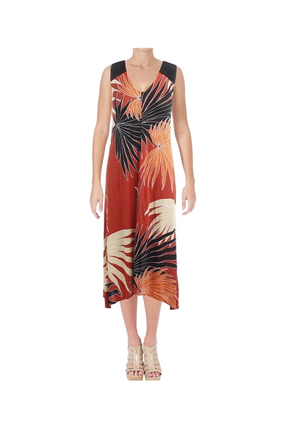 Rachel Roy Womens Scar Maxi Dress, Red, Medium