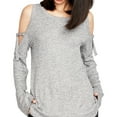 thumbnail image 1 of Rachel Roy Womens Rib Knit Blouse, Grey, X-Small, 1 of 2