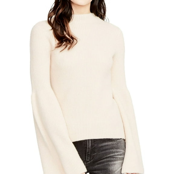 Rachel Roy Womens Ribbed Knit Sweater, Off-White, XX-Large