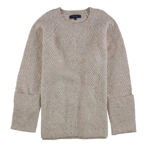 Rachel Roy Womens Ribbed Pullover Sweater, Pink, 1X