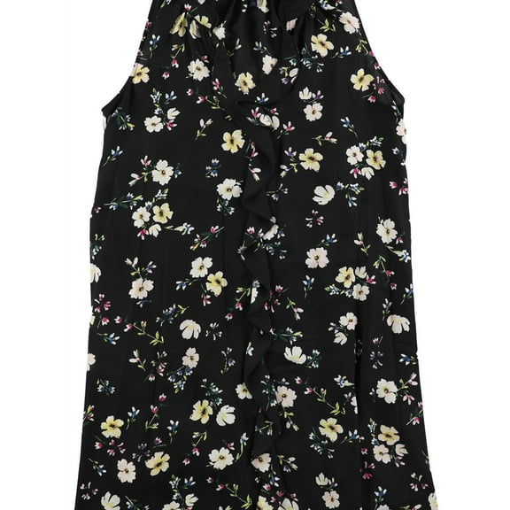 Rachel Roy Womens Roy Brit Ruffled Dress, Black, Small