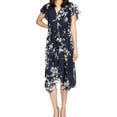 thumbnail image 1 of Rachel Roy Womens Ruffle Trimmed Asymmetrical A-line Dress, Blue, X-Large, 1 of 1