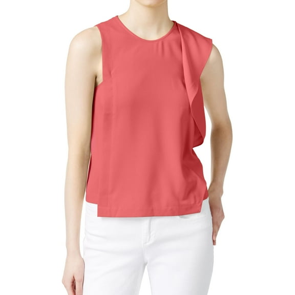 Rachel Roy Womens Ruffled Knit Blouse, Pink, 10
