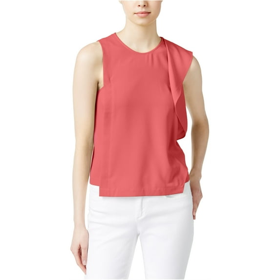 Rachel Roy Womens Ruffled Knit Blouse, Pink, 12