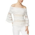 thumbnail image 1 of Rachel Roy Womens Ruffled Off the Shoulder Blouse, White, Small, 1 of 3