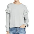 thumbnail image 1 of Rachel Roy Womens Ruffled Pullover Sweater, Grey, Small, 1 of 1