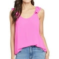 thumbnail image 1 of Rachel Roy Womens Ruffled-Strap Tank Top, Pink, X-Small, 1 of 2