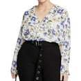 thumbnail image 1 of Rachel Roy Womens Sandra Pullover Blouse, Blue, Plus Size, 24W, 1 of 2