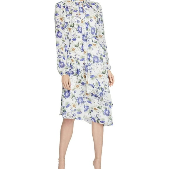 Rachel Roy Womens Sheer Floral Midi Dress