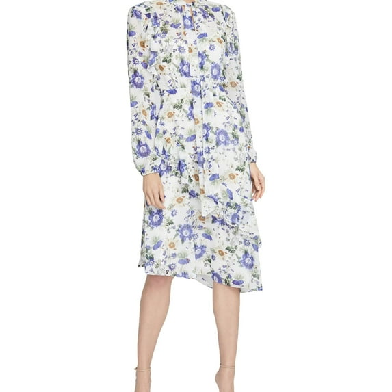 Rachel Roy Womens Sheer Floral Midi Dress