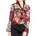 thumbnail image 1 of Rachel Roy Womens Sheer Knit Blouse, Red, 10, 1 of 2