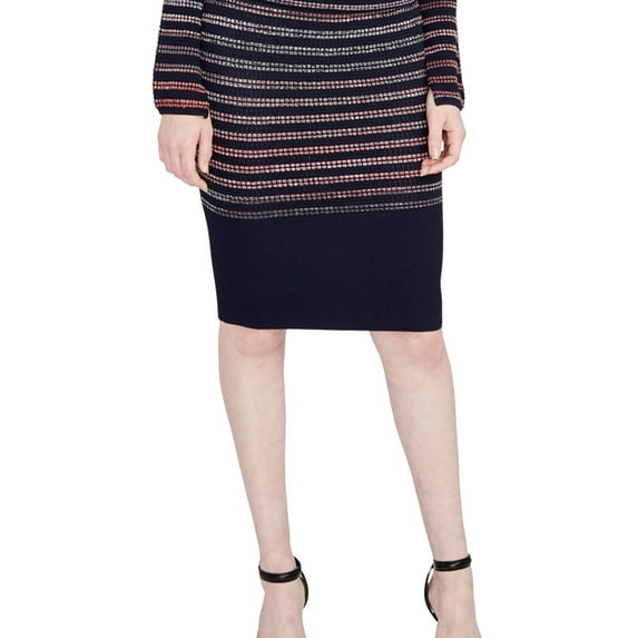 Rachel Roy Womens Stretch Pencil Skirt, Blue, Medium
