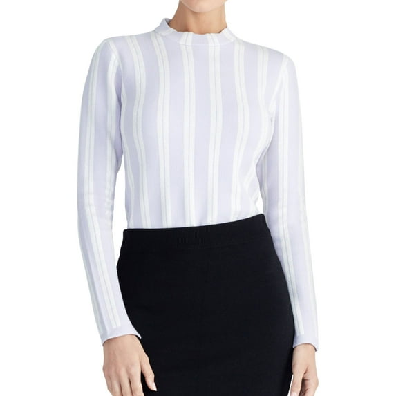Rachel Roy Womens Striped Pullover Sweater, Purple, Medium