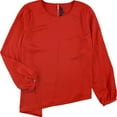 thumbnail image 1 of Rachel Roy Womens Susana Asymmetrical Pullover Blouse, Red, XX-Large, 1 of 2