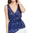 thumbnail image 1 of Rachel Roy Womens Wrap Knit Blouse, Blue, Large, 1 of 2