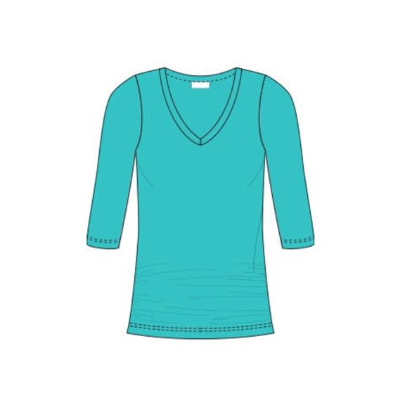 Rachel V-Neck 3/4 Sleeve Ruched Top - Almost Gone