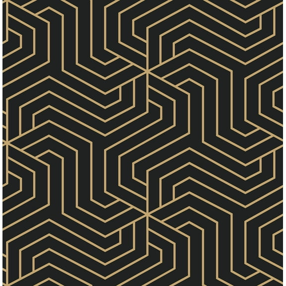 Rachel Zoe Black Ramsey Peel & Stick Wallpaper