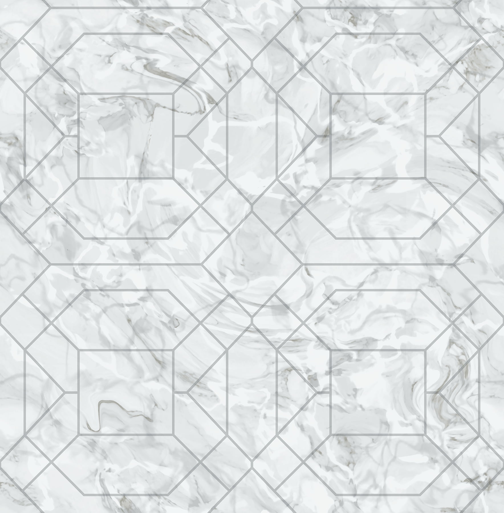 Rachel Zoe Silver Seraphina Peel & Stick Wallpaper