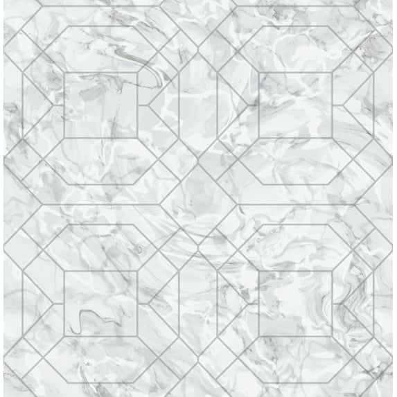 Rachel Zoe Silver Seraphina Peel & Stick Wallpaper