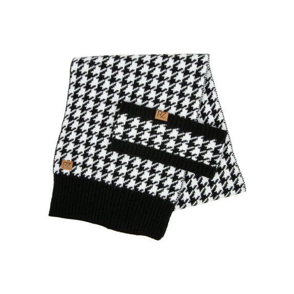 Rachel Zoe Women's Scarf Headband 2-Piece Set, Houndstooth