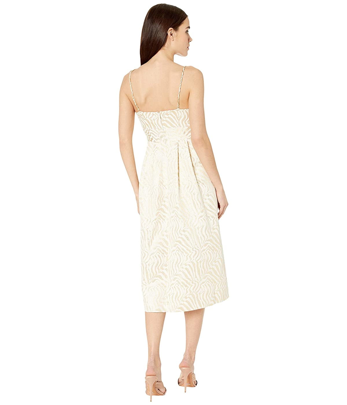 Rachel Zoe Womens Kayla Metallic Textured Party Dress