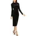 thumbnail image 1 of Rachel Zoe Womens Corduroy Midi Dress, Black, 0, 1 of 3