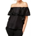 thumbnail image 1 of Rachel Zoe Womens Gaia Knit Blouse, Black, 4, 1 of 2