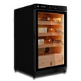 thumbnail image 1 of Raching C150A Climate Control Black Wood 400-Cigar Electric Humidor - Canada Cedar Shelving, 1 of 9