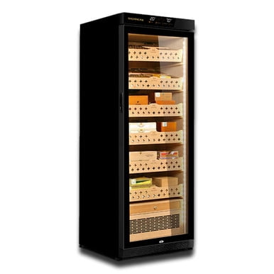 Raching MON2800A Climate Control Black Wood 1,500-Cigar Electric Humidor without Ammonia Removal
