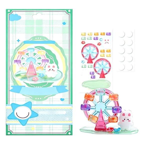 Racifhz Cute 3D Embossed Stacking Stickers Cartoon Crystal Glossy Decals Raised Textured Puffy Adhesive Embellishments for Scrapbooking Journaling DIY Crafts Projects , 1Pack D