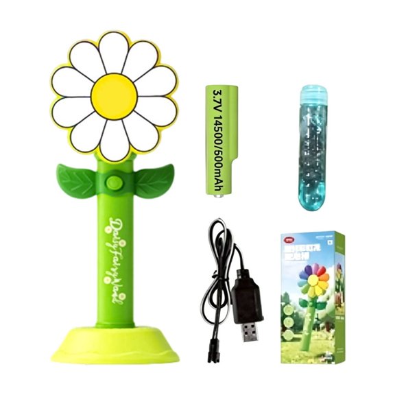 Racifhz Sunflower Automatic Bubble Machine - Outdoor Summer with Bubble Solution, B