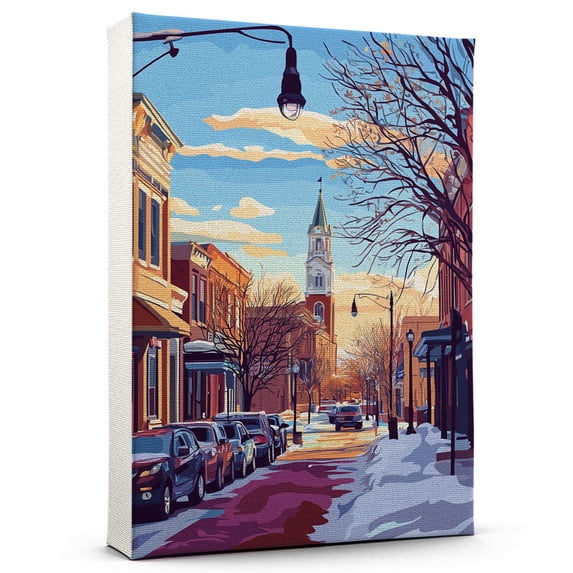 Racine Canvas Print, Wisconsin Canvas Wall Art, Racine Decor Travel Canvas, Wisconsin Travel Gift, Housewarming Gift - 99AZ1145