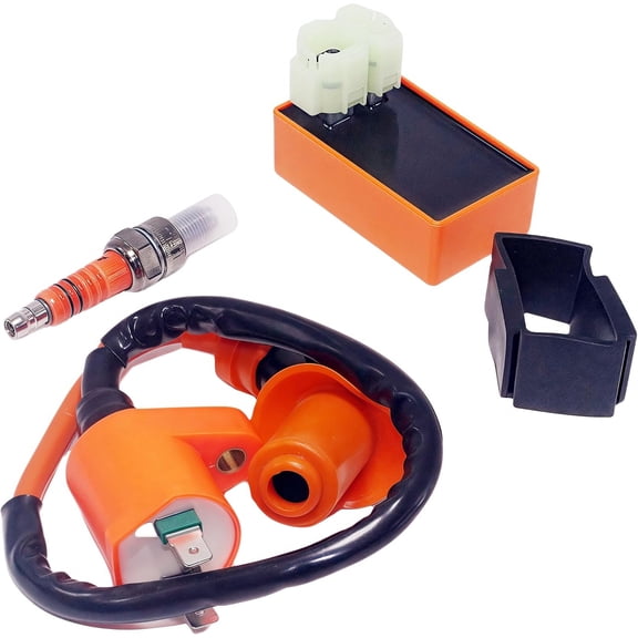 Racing AC CDI Box,Ignition Coil,Spark Plug,Ignition Trio Kit,A7TC,Kit for GY6 50cc 125cc 150cc ATV Scooter for honda TRX70 TRX200 TRX250 CRF90 XR100R