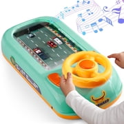 LUDIGO Racing Adventure Car Steering Wheel Toy for Kids Musical Driving Game Toddler Interactive Simulation Toy