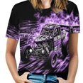 thumbnail image 1 of Racing And Flag Women's T-Shirt Short Sleeve T Shirts Tops Tee Ladies Loose T, 1 of 6