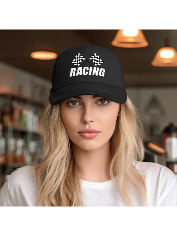 Racing Baseball Cap Trucker Hat for Women Men