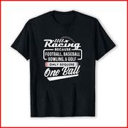 Racing Because Funny Drag Racer Race Car Motor Sport Humor Unisex T-Shirt, up to Size 5XL