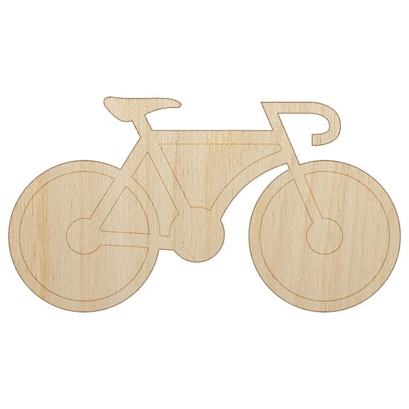 Racing Bike Bicycle Cyclist Cycling Wood Shape Unfinished Piece Cutout Craft DIY Projects - 6.25 Inch Size - 1/4 Inch Thick