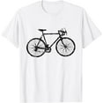 thumbnail image 1 of Racing Bike (Vintage Black) Bicycle T-Shirt White, 1 of 3