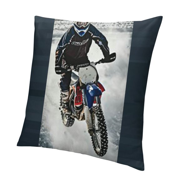 =Racing Bikes Image, Decorative Standard Size Printed Pillowcase, =, Colorful