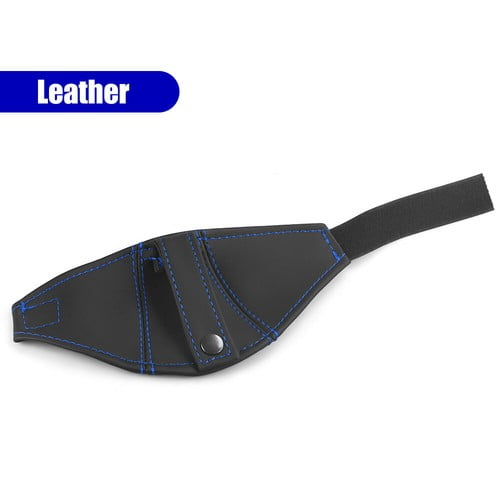 Racing Bucket Seat Belt Holder Seatbelt Protector Guide PU Leather Black&Blue