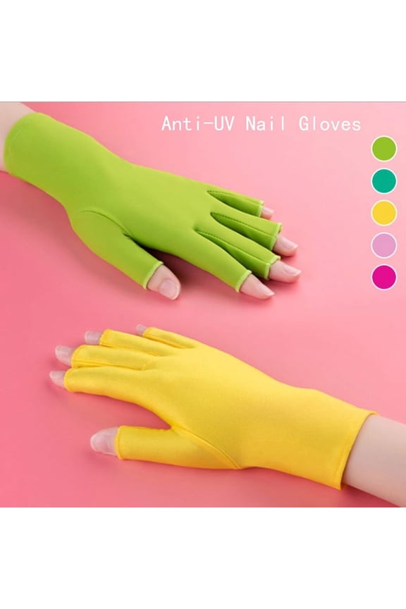 1 Pair Anti UV Radiation Protection Gloves UV Protection Nail Dryer Light Tool