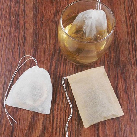 Racing Butterfly 100Pcs/Lot Tea Bag Filter Paper Bags Empty Drawstring Teabags for Herb Tea