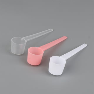 Uxcell Micro Spoons 5 Gram Measuring Scoop Plastic Round Bottom Mini Spoon  with Hole 30 Pack