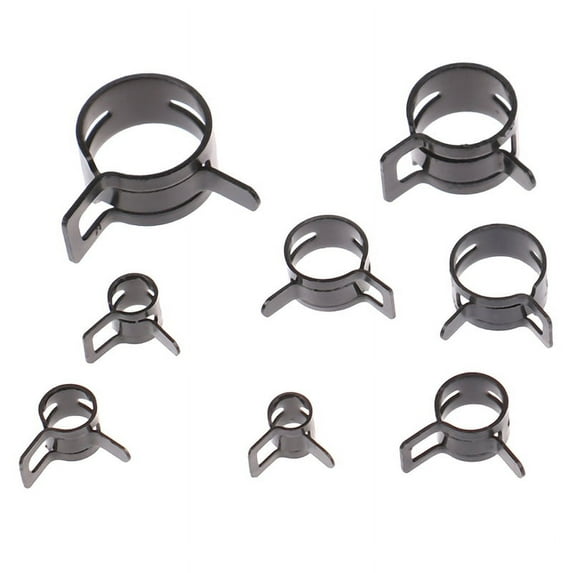 Racing Butterfly 10Pcs Hose Clamps Fuel Hose Line Water Pipe Clamp Hoops Air Tube Fastener Spring Clips Diameter 6mm 7mm 8mm 10mm 12mm 14mm 16mm 20mm