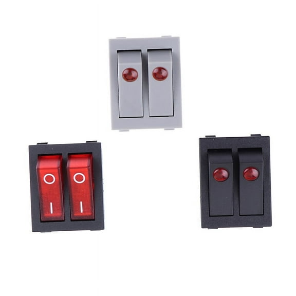 Racing Butterfly 16A 250V Double Button Rocker Electrical Switch
