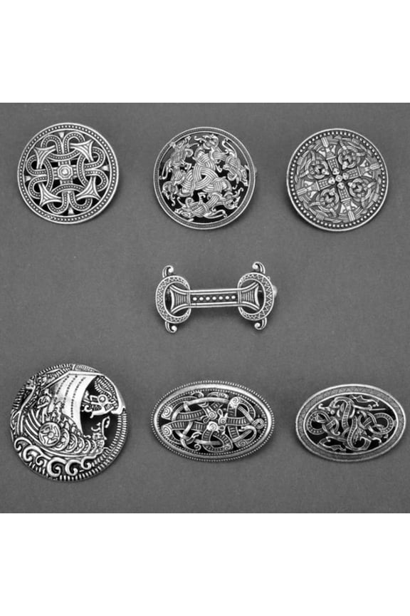 1PC Medieval Viking Shield Brooches Pin Cloak Shawl Pin Celtic Norse Jewellery