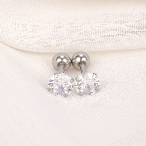 Racing Butterfly 1Pair Fashion Crystal Zircon Ear Studs Earrings Stainless Steel Ear Bone Nail
